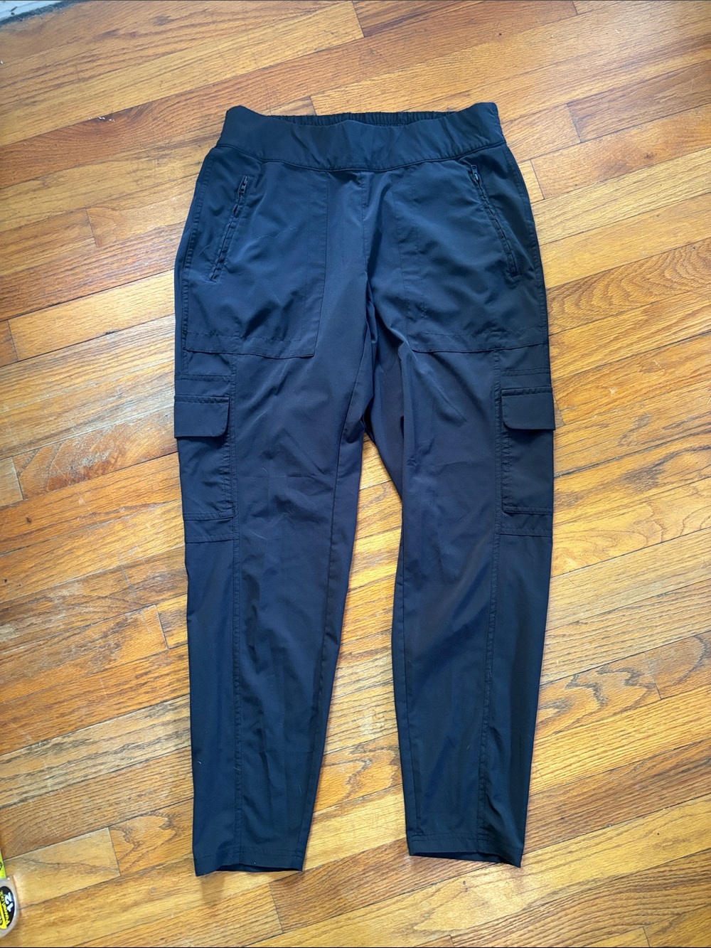 Athleta Black Cargo Tech Jogger Pants with Utility Pockets